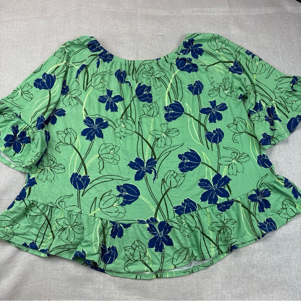 Style & Co Petite Tulip Menagerie on/Off Top Size PL - Picture 12 of 12